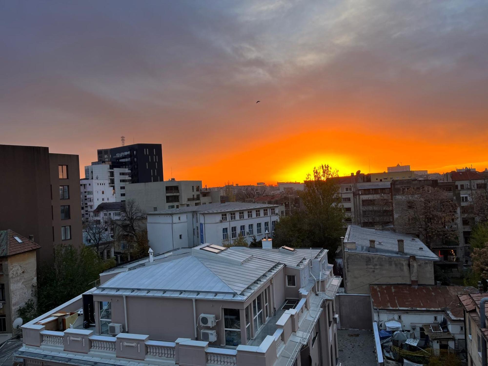 Terrace View Downtown Studio Boekarest Buitenkant foto