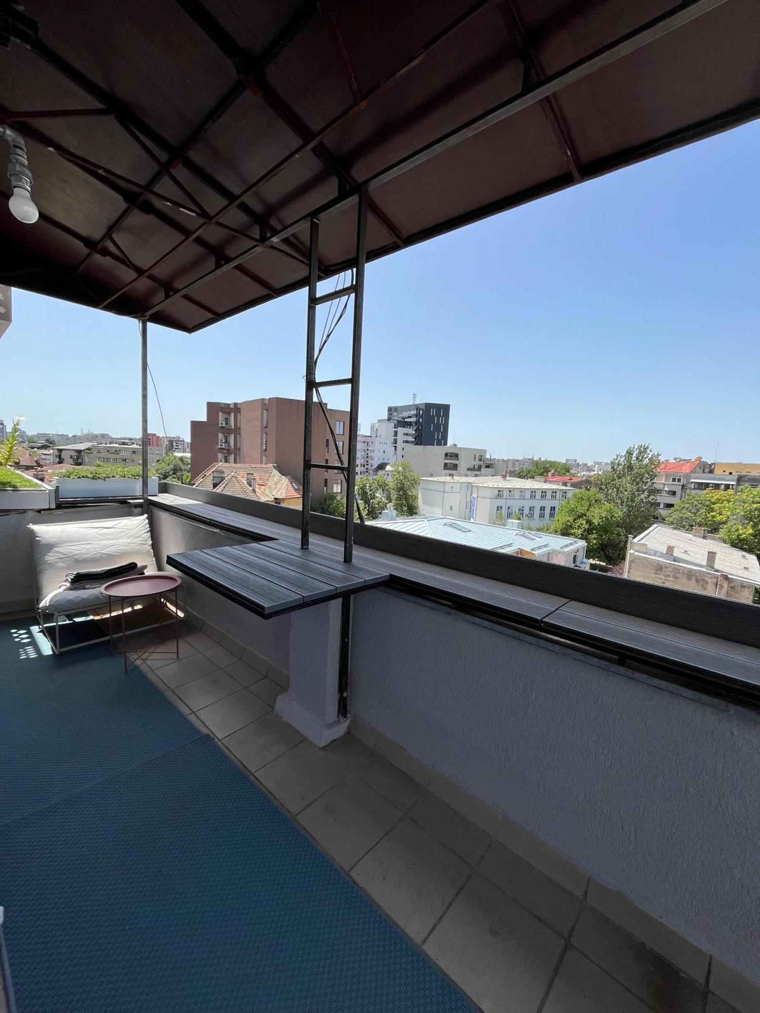 Terrace View Downtown Studio Boekarest Buitenkant foto